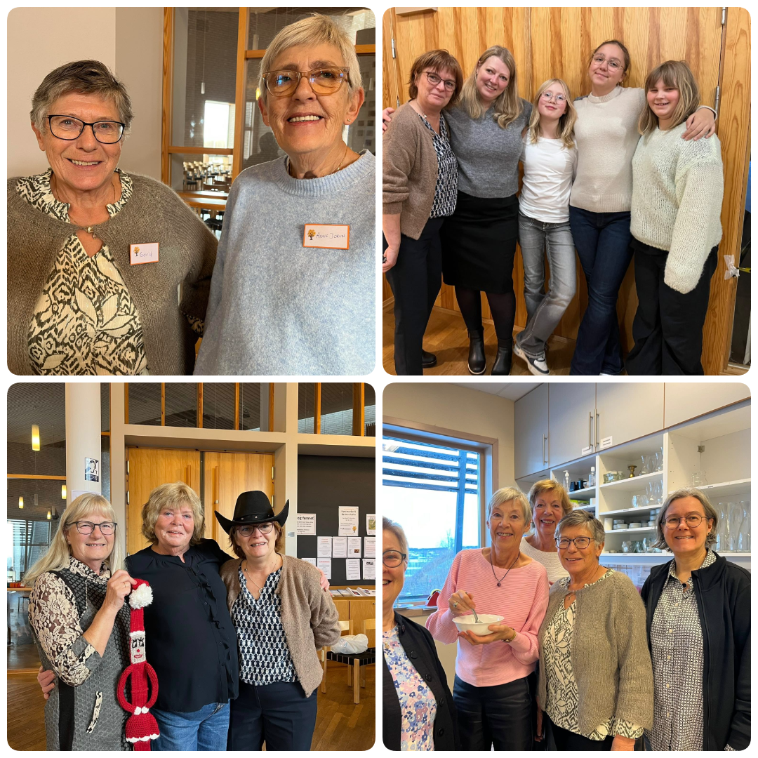 Bilder av de frivillige på høstmarkedet